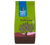 Crazy Jack Organic Sultanas, Sun Dried, Great for Baking, 375g (Pack of 5)
