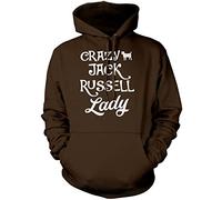 Crazy Jack Russell Lady Unisex Hoodie - Brown Medium