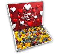 Crazy Jelly Beans Happy Valentines Day Sweets Gift Box Hamper (RED VALENTINES FRONT)
