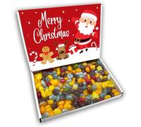 Crazy Jelly Beans Merry Christmas Sweets Gift Box Hamper (SANTA RED FRONT)