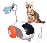 Crazy Joy Car, Smart Interactive Remote Control Mouse Cat Toy,Cat Self Happiness and Boredom Relief Toy Remote Control Electric Cat Toy (Orange)