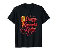 Crazy Karaoke Lady - 80s Retro Singer Funny T-Shirt