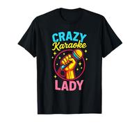 Crazy Karaoke Lady - Retro 80s Singer Party T-Shirt