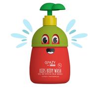 CRAZY KIDS Fun, Cute & Gentle Bath Wash for Children| Dermatologist-Tested| Twistable Top to Play Loved by Girls & Boys| Moisturising & Natural Body Wash Gel for Sensitive Skin or Toddler Bath (500ml)