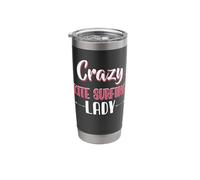 Crazy Kite Surfing Lady Stainless Steel Insulated Tumbler
