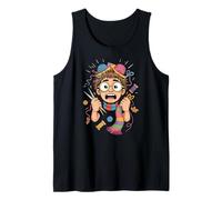 Crazy Knitting Lady Knit and Purl Craft Room Humor Tank Top