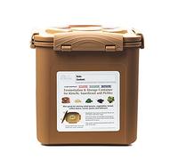 Crazy Korean Cooking Premium Kimchi, Sauerkraut Fermentation and Storage Container with Inner Vacuum Lid (1.6 Gal Sandy Brown (6.4L))