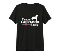 Crazy Labrador Dog Lady Premium T-Shirt