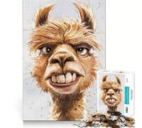 Crazy Lama 1000 Piece Puzzle For Adults Decompress Game Vivid Color Playful Challenge Festive Gift (38x26cm)