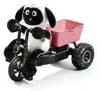Crazy Lamb Remote Control Tricycle, Plush Sheep on RC Bike, 2.4GHz, LED Lights, Lithium Battery Included, Pink, 8 Years and Up (Black)