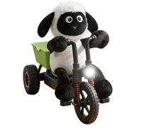 Crazy Lamb Remote Control Tricycle, Plush Sheep on RC Bike, 2.4GHz, LED Lights, Lithium Battery Included, Pink, 8 Years and Up (Green)
