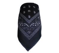 CRAZY LIZARD Bandana Paisley, Plain, Skull, Cannabis Leaf and more designs 55cm x 55cm 100% cotton (Black)