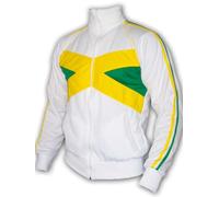 CRAZY LIZARD Jamaica Reggae Zip Jacket in Jamaica Colors. Zip Up Jacket with Reggae and Jamaican Colors - Black