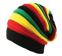 CRAZY LIZARD Rasta Hat for Dreadlocks. Bob Marley Mens Hats. Dreadlock Accessories Beanie hat. Jamaican Rasta Hats for Men and Women. Black