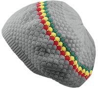 CRAZY LIZARD Reggae Rasta Hat for Short Dreadlocks for The Rasta Culture with Vibrant Colors on The Beanie Rasta Hat