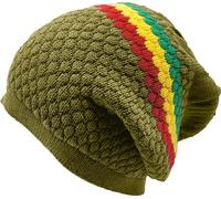 CRAZY LIZARD Reggae Rasta Hat for Short Dreadlocks for The Rasta Culture with Vibrant Colors on The Beanie Rasta Hat
