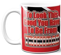 CRAZY LIZARD Trinidad Mugs with Trinidad Theme. Coffee Mugs Printed with Trinidad Flag Designs. Great Bob Marley Gifts for The Trinidadian in Your Life.