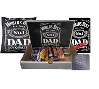 CRAZY Lizard Worlds Best Dad Birthday Chocolate Hamper. A Perfect Thank You Gift for Dad. Worlds Best Dad Birthday Gifts for Dad. Thoughtful presents for Fathers Day and everyday. (Mega 4)