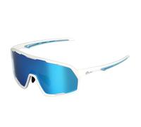 Crazy Mars Polarized Sports Safety Sunglasses UV400 Protection Lightweight Glasses for Men Women TR90 Adjustable for Moulti-Sport Cycling Running (White Blue)