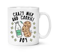 Crazy Milk and Cookies Boy Stars 10oz Mug Cup