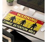 Crazy Mouse Pad Zombie Detention Area Warning Sign Mouse Pad Mouse Mat Gaming Mousepad