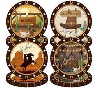 Crazy Night 48 Pcs Western Rodeo Paper Plates - 9",Cowboy Birthday Party Decorations, Howdy Cowgirl Supplies, Yeehaw Western Baby Shower Favors, Wild West Theme Tableware