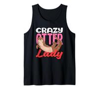 Crazy Otter Lady Sea Otter Cartoon Tank Top