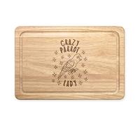 Crazy Parrot Lady Stars Rectangular Wooden Chopping Board