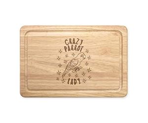 Crazy Parrot Lady Stars Rectangular Wooden Chopping Board