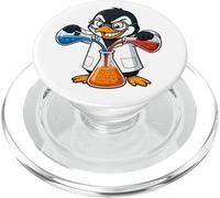 Crazy Penguin Scientist Experiment Nerd Chemistry PopSockets PopGrip for MagSafe