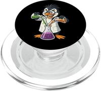Crazy Penguin Scientist Experiment Nerd Chemistry PopSockets PopGrip for MagSafe