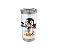Crazy Penguin Scientist Experiment Nerd Chemistry Stainless Steel Insulated Tumbler
