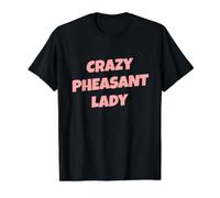 Crazy Pheasant Lady Funny Pheasant Value Graphic T-Shirt, Men, Black, S