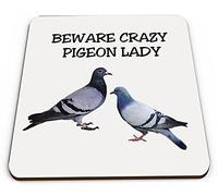 Crazy Pigeon Lady Novelty Funny Mug Coaster
