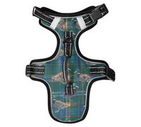 Crazy Plaid Mallard Duck Green Reflective Dog Safety Vest for Bunny Working Essentials Vest for Walking at Night Chaleco para perro
