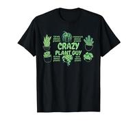 Crazy Plant Guy T-Shirt, Men, Black, Medium