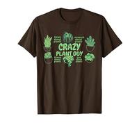 Crazy Plant Guy T-Shirt, Men, Brown, Large