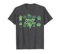 Crazy Plant Guy T-Shirt, Men, Dark Heather Grey, Large