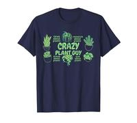 Crazy Plant Guy T-Shirt, Men, Navy Blue, 3X-Large