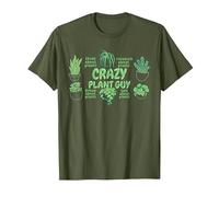 Crazy Plant Guy T-Shirt, Men, Olive Green, XX-Large