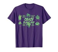 Crazy Plant Guy T-Shirt, Men, Purple, XX-Large