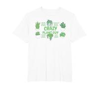 Crazy Plant Guy T-Shirt, Men's Big and Tall, White, 5X Tall