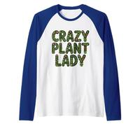 Crazy Plant Lady Botanical Floral Greenery Aesthetic Raglan Baseball Tee