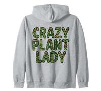 Crazy Plant Lady Botanical Floral Greenery Aesthetic Zip Hoodie