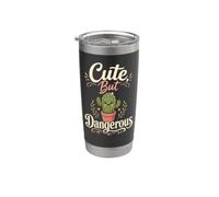 Crazy Plant Lady Cute But Dangerous Cactus Lover Gift Stainless Steel Insulated Tumbler