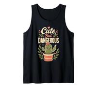 Crazy Plant Lady Cute But Dangerous Cactus Lover Gift Tank Top