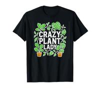 Crazy Plant Lady Design with Potted Plants and Vines T-Shirt
