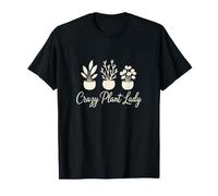 Crazy Plant Lady Funny Botanical Minimalist Gardening Lover T-Shirt