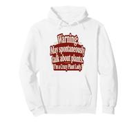 Crazy Plant Lady Quote Typography Humor Plants Pullover Hoodie