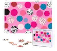 Crazy Polka dots Jigsaw Puzzle for Adults Challenging Wooden Puzzles 1000 Pieces Personalized Photo Puzzle Picture Jigsaws Custom Jigsaw Puzzles for Birthday